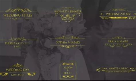 Gold Wedding Premiere Pro Animated Title Template Design Shack