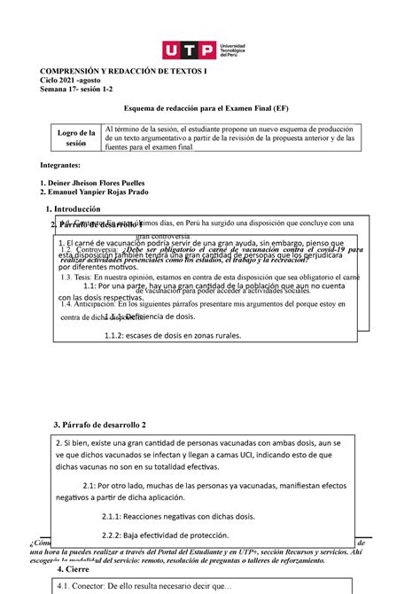 S S S Esquema Para Ef Comprensi N Y Redacci N De Textos I Ciclo