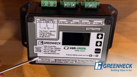 Greenheck Vari Green HOA Control Transformer Application YouTube