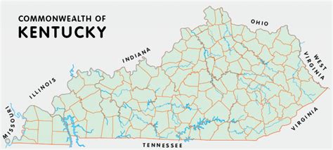 Printable County Map Of Kentucky