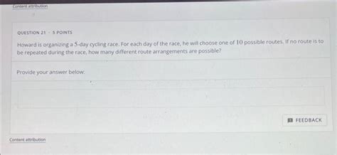 Solved QUESTION 21 5 POINTS Howard Is Organizing A 5 Day Chegg