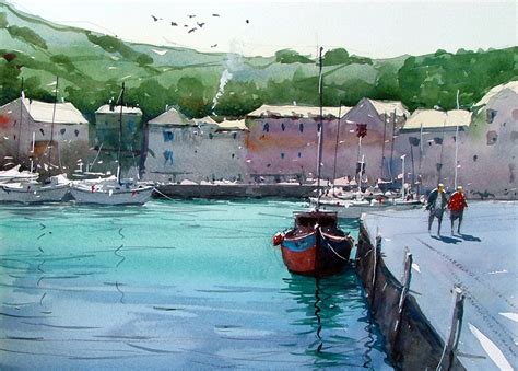 Tim Wilmot Watercolours: Mevagissey Harbour, Cornwall