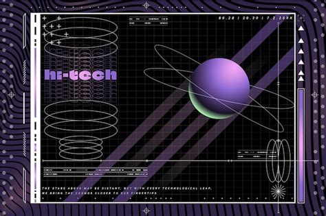 Premium Vector Retro Futuristic Poster Template