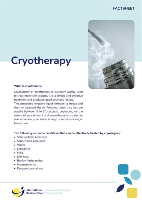 Cryotherapy Imc Medical Clinic