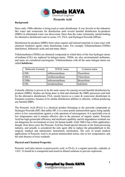 Peracetic Acid PDF