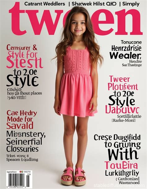 Magazine Cover For Tween Goth Bride Featuring Four Gorgeous Tween