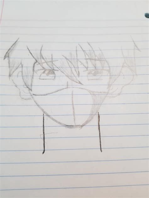 So I attempted to draw an anime boy with mask. What do you think? : r ...