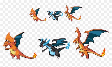 Charizards As You Use Them Pokemon Mega Charizard Sprite Free