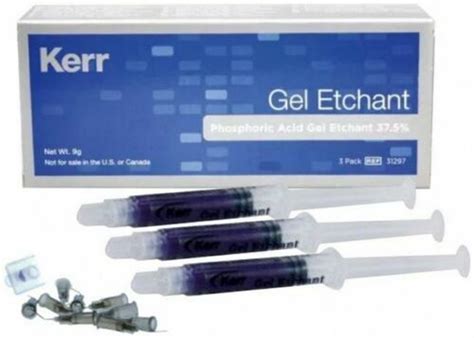 Gel Etchant Kerr 3x3gr Dental Phosphoric Acid 375 Ebay