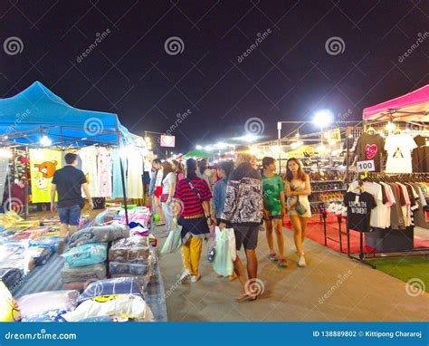 Save One Night Bazaar Selling Food And Other Things In Itself In Nakhon Ratchasima Editorial