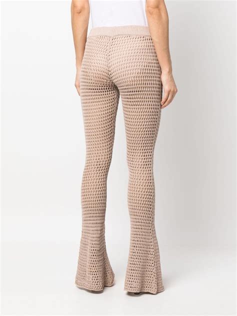 Dsquared2 Crochet Knit Flared Trousers Farfetch