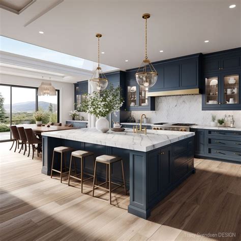 37 Stunning Blue Kitchen Cabinet Ideas | Kitchen inspiration design ...