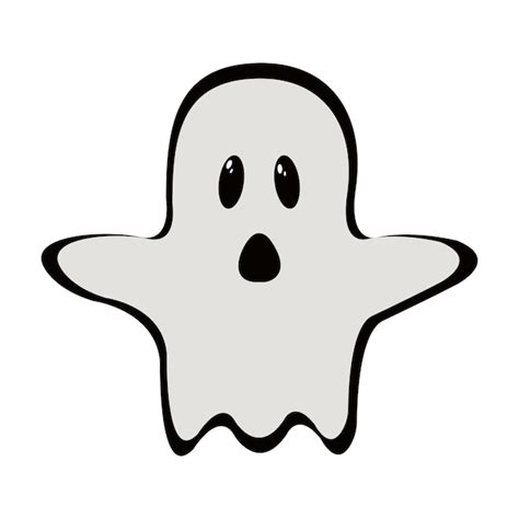 Personagem de desenho animado bonito do ícone fantasma logotipo ou