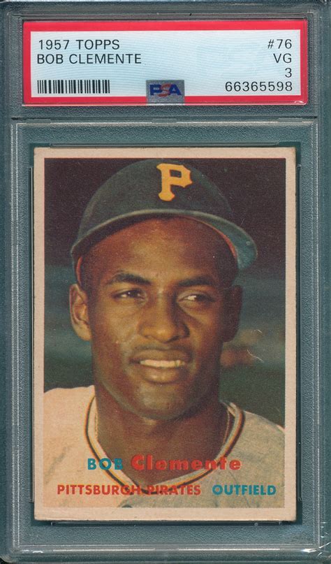 Lot Detail 1957 Topps 76 Bob Clemente PSA 3