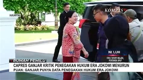 Ganjar Kritik Rapor Penegakan Hukum Era Jokowi Menurun Puan Ganjar