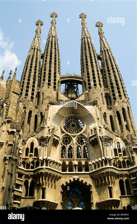 Cathedral La Sagrada Familia In Barcelona Spain The Cathedral Was