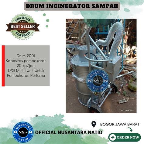 Jual Drum Incinerator Pembakar Sampah Mobile Incenerator Sampah Medis