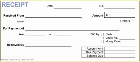 Microsoft Word Payment Receipt Template Creditcardvsa