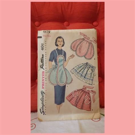 Vintage Simplicity Pattern One Yard Apron Ruby Lane