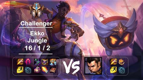 Jungle Ekko Vs Xin Zhao Kr Challenger Patch 1219 Youtube