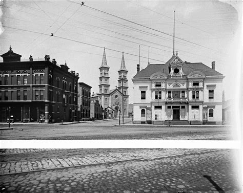 Harris Theater And The Twin Spires Church In Distance St Paul Minn