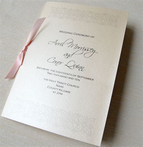 Wedding Ceremony Pamphlet Template