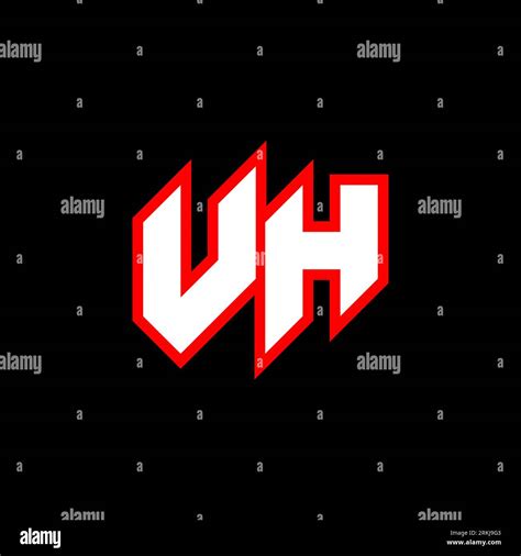 VH Logo Design Initial VH Letter Design With Sci Fi Style VH Logo For