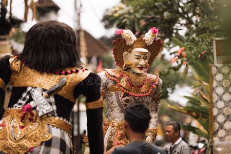 Bali Indonesia January Traditional Celebration Ritual In