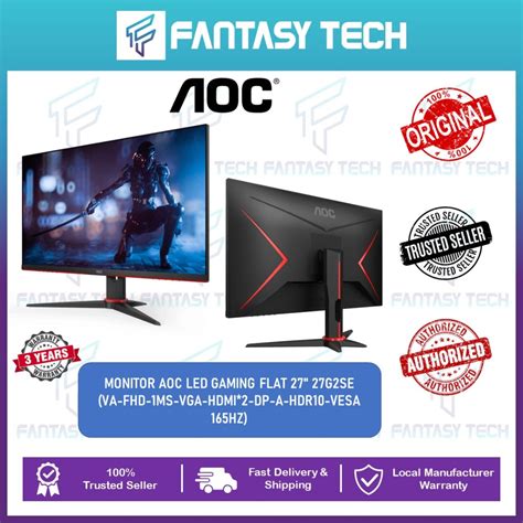 Aoc G Se Va Fhd Hz Ms Adaptivesync Gaming Monitor Computers