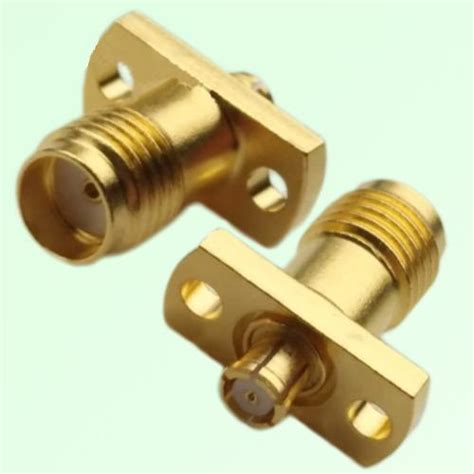 2 Hole Panel Mount SMA Female Jack To SMP Female Jack Adapter