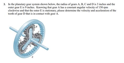 Solved In The Planetary Gear System Shown Below The Radius Chegg