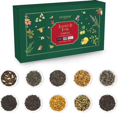 Vahdam Assorted Loose Leaf Tea Sampler Teas Servings