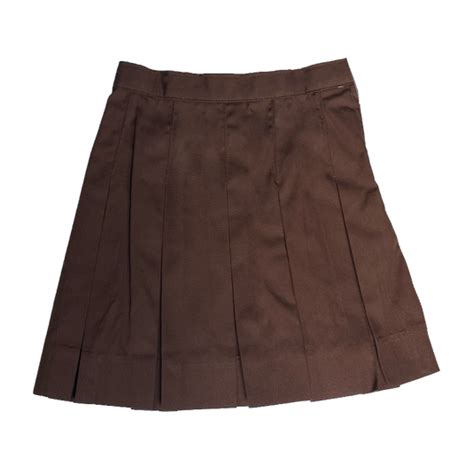 Ew Pleated Skirt Brown Uniformity Lafayette