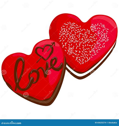 Heart Shaped Valentine S Day Donuts Stock Vector - Illustration of sugar, bakery: 65625274