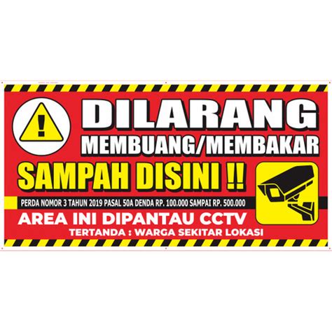 Jual Banner Spanduk Sampah Ukuran 3x15 Meter Landscape Kota