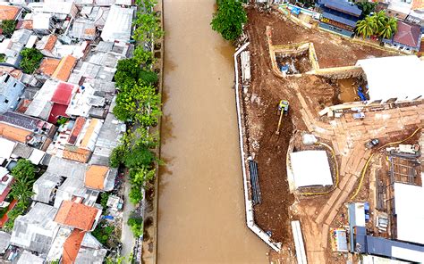 Progres Pembangunan Sodetan Ciliwung Di Bidara Cina