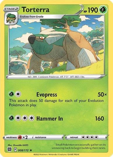 Torterra Brilliant Stars Holo Rare Shady Bloom