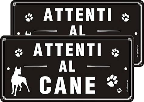 Cartello Attenti Al Cane Metallo Riflettente Cm Cartello Attenti