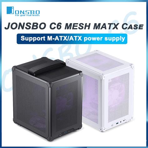 JONSBO C6 ITX M ATX Domowe Biuro Mini Pulpit PC Etui Z Siatk Interfejs