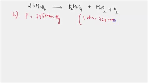 Solved When Heated Potassium Permanganate Decomposes To Yield