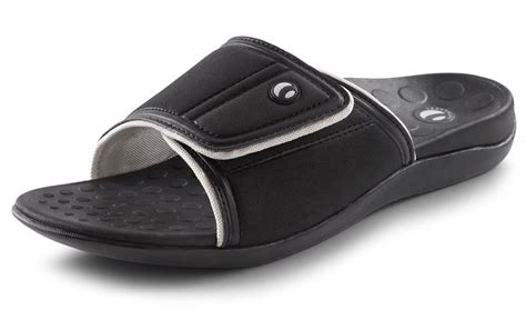 Orthaheel Kiwi - Plantar Fasciitis Slide Sandals - Black - Men & Women ...