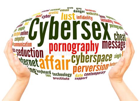 Cybersex Word Cloud Hand Sphere Concept Stock Illustration