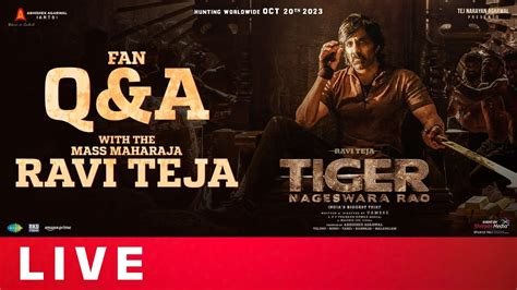 Fan Q A Event With Mass Maharaja Raviteja Tiger Nageswara Rao Ravi