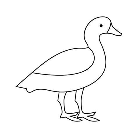 Dessin En Ligne Continue D Un Oiseau D Eau Du Canard Illustration