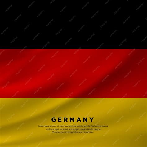 Drapeau Réaliste De Lallemagne Illustration Vectorielle Fête De L