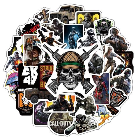 Pcs Call Of Duty Game Stickers Pack Waterproof Removable Diy Etsy