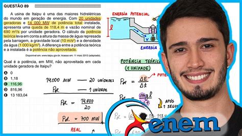 ENEM 2016 A usina de Itaipu é uma das maiores hidrelétricas do mundo