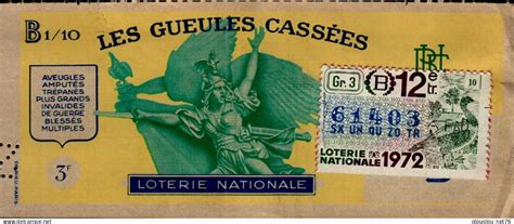 Biglietti Della Lotteria Billet De Loterie Nationale Les Gueules