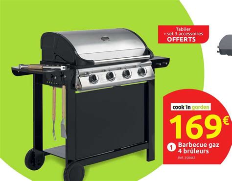 Promo Barbecue Gaz 4 Brûleurs Cook'in Garden chez Mr Bricolage - iCatalogue.fr