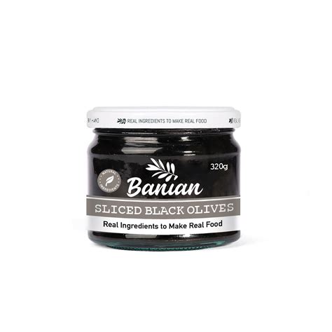 Sliced Black Olives Banian Food Industry